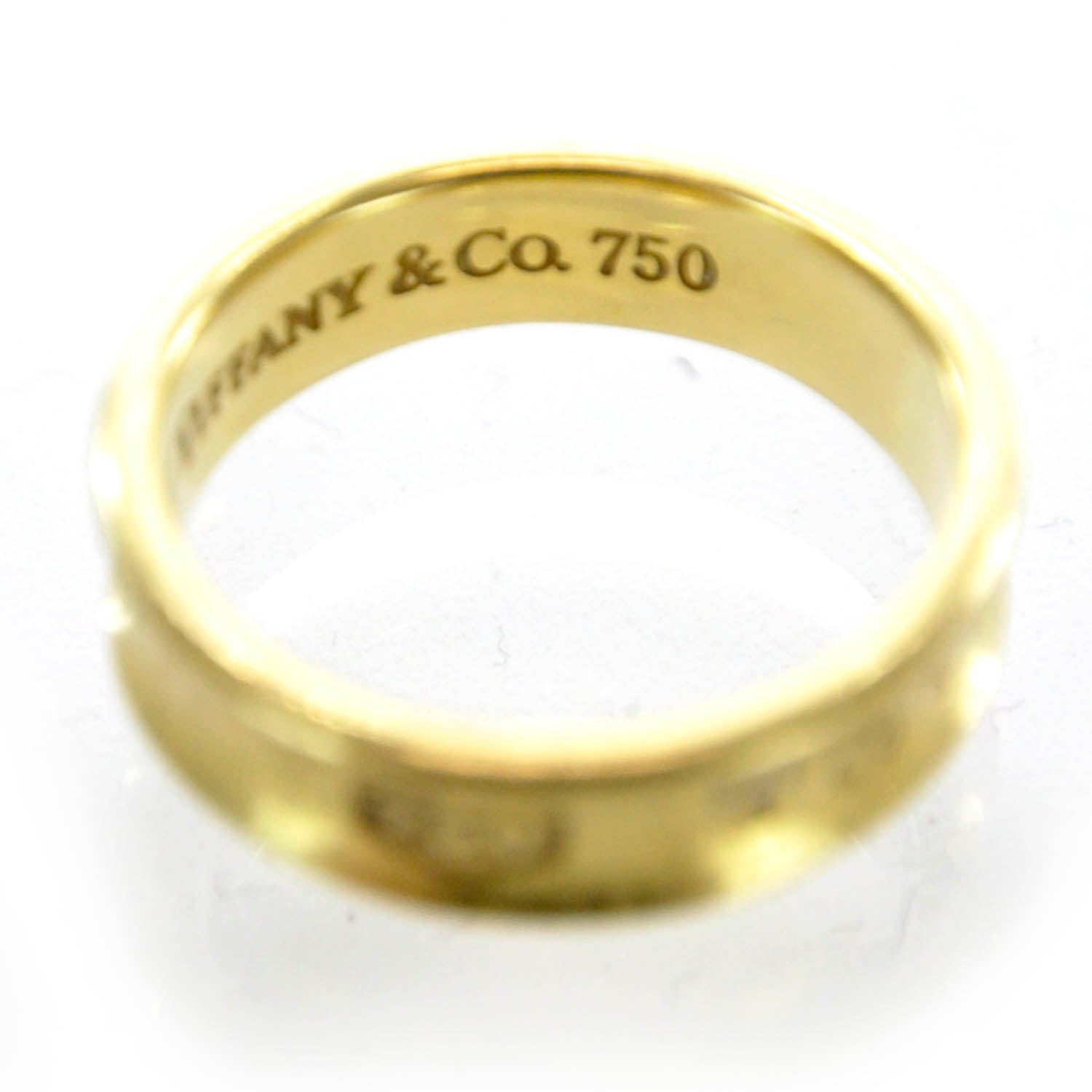 Tiffany 18k Yellow Gold 1837 Ring Size 10 4 of 5