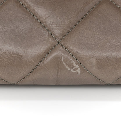 Chanel Glazed Crinkled Lambskin Mademoiselle Large East West Flap Grey 11 of 11