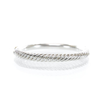 David Yurman Sterling Silver and 18k Gold Signature Peridot Diamond 5mm Bangle 2 of 7
