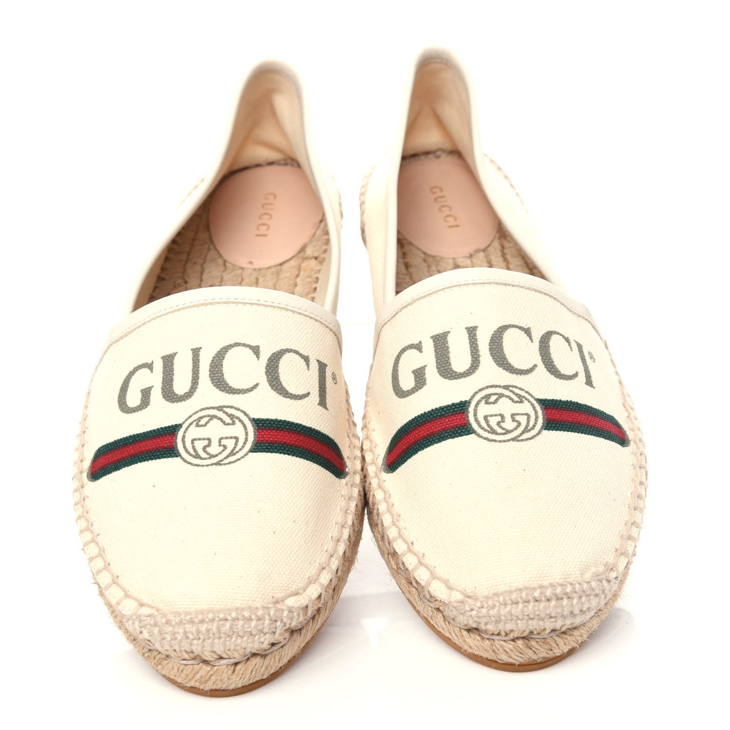 Canvas Logo Espadrilles 38.5 Greggio White