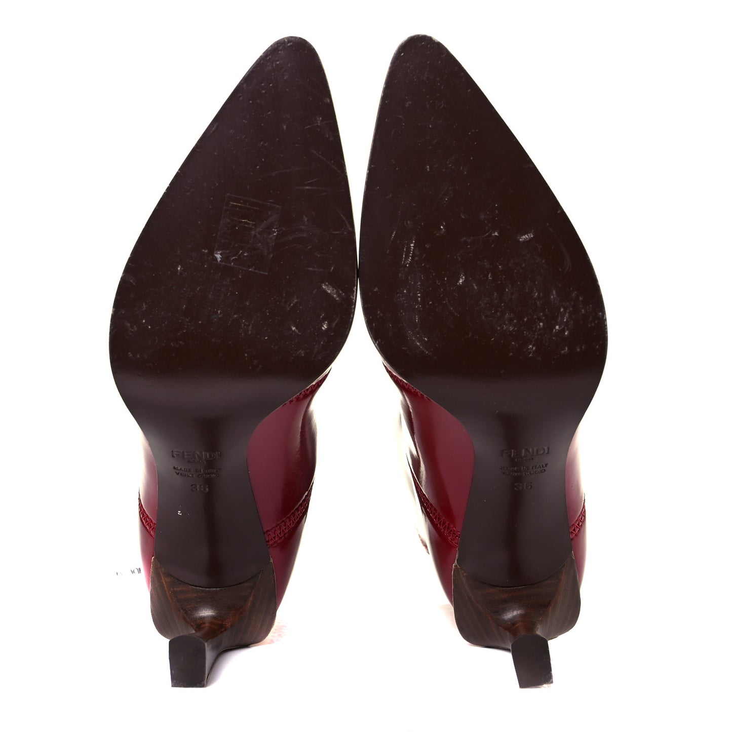 Glossy Neoprene FFrame Ankle Boots 36 Rosso Ciliegia