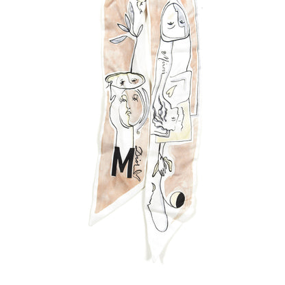 Christian Dior Silk Mitzah ABCDIOR "M" Scarf Pink 4 of 4