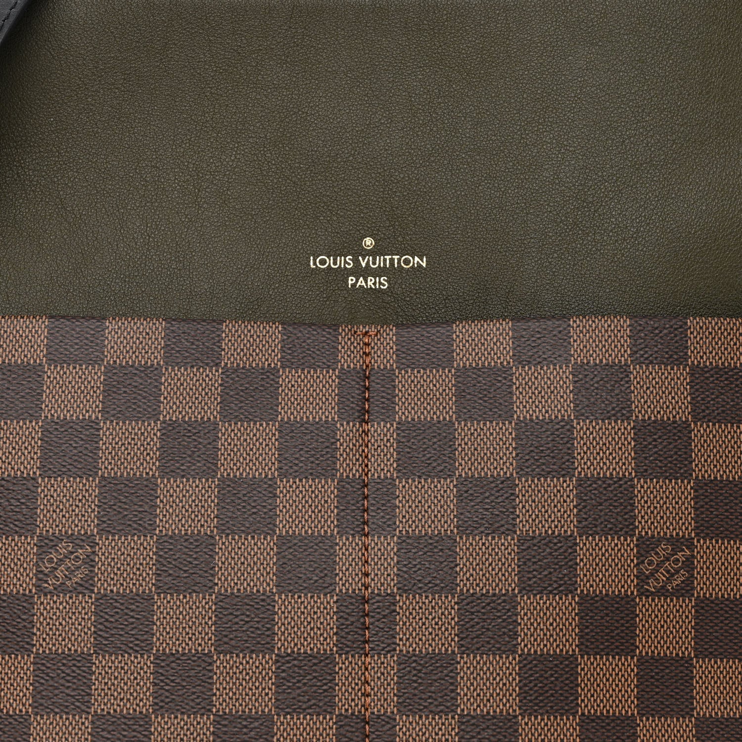Louis Vuitton Damier Ebene Calfskin Maida Khaki 8 of 12