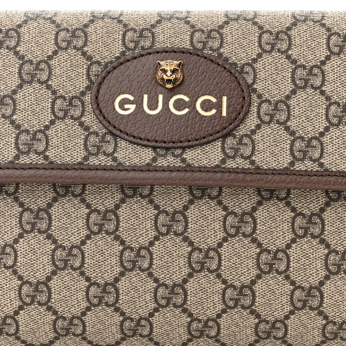 GG Supreme Monogram Neo Vintage Web Belt Bag Brown