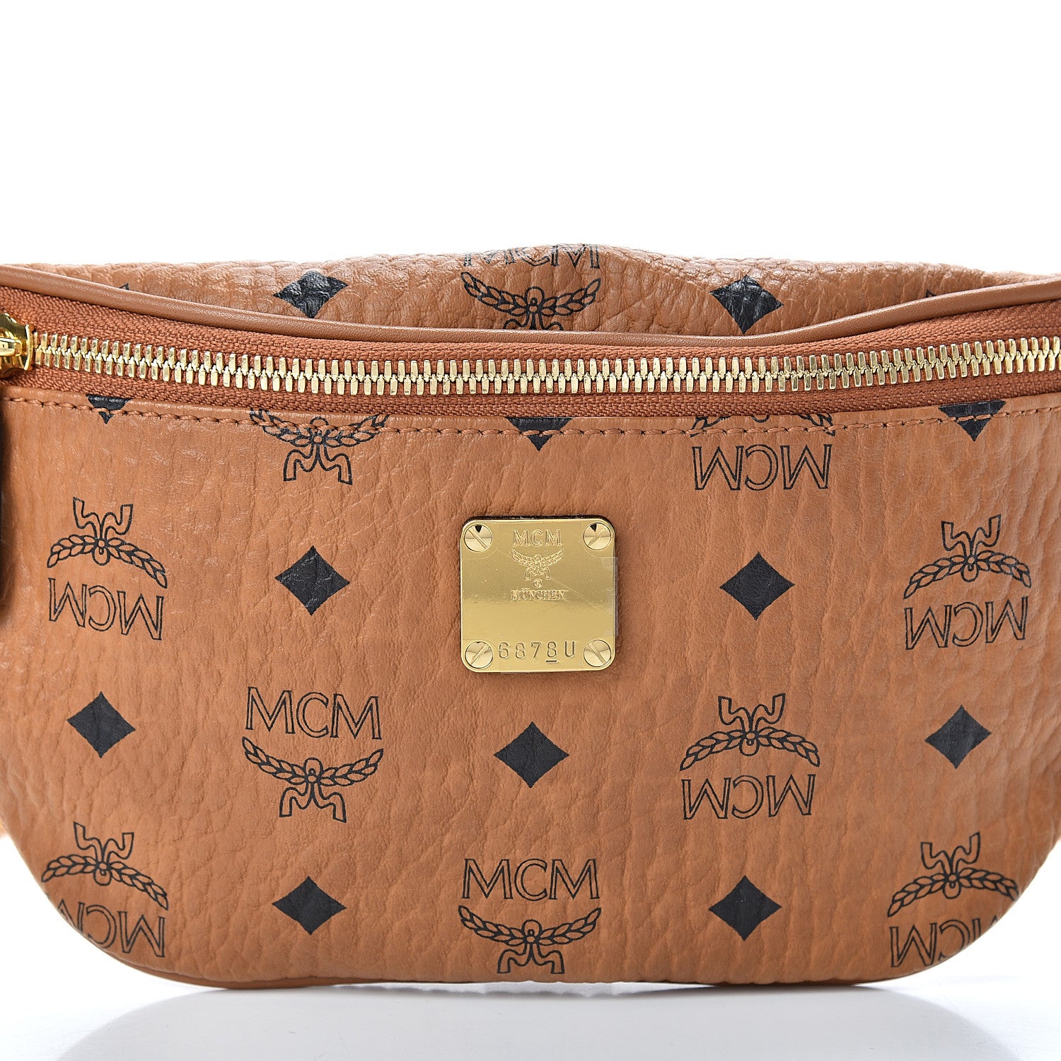 MCM Visetos Stark Belt Bag Cognac 8 of 11