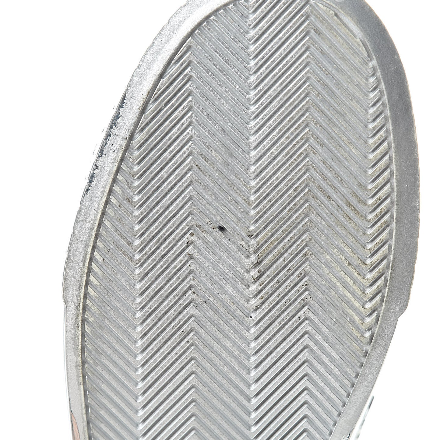 Laminated Lambskin Sneakers 37.5 Silver