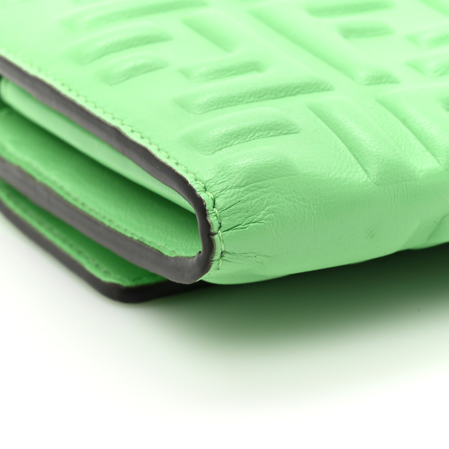 Nappa Matisse FF Embossed Continental Wallet Edamame
