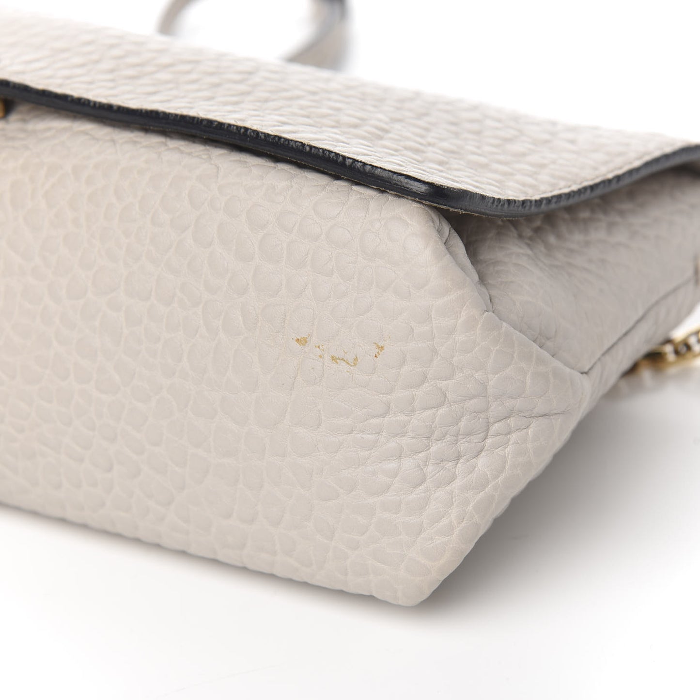 Signature Grain Medium Mildenhall Crossbody Bag Stone White
