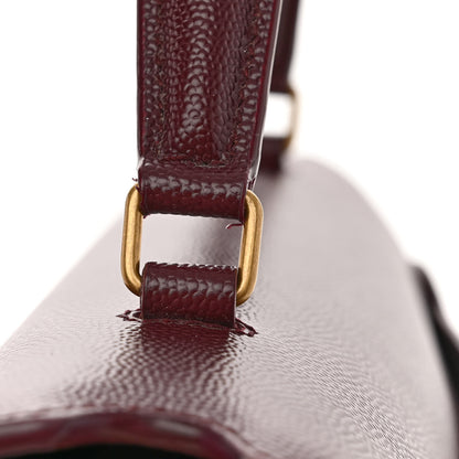 Saint Laurent Grain de Poudre Medium Classic Monogram Cassandra Top Handle Rouge Legion 10 of 15
