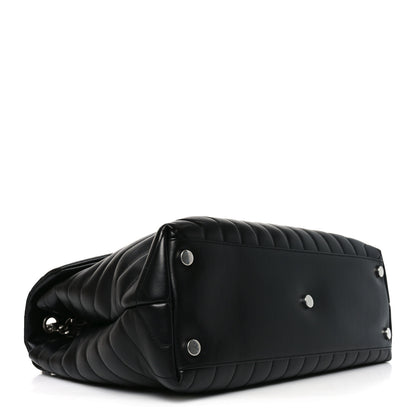 Saint Laurent Calfskin Y Quilted Monogram Large Loulou Chain Satchel Black 7 of 19