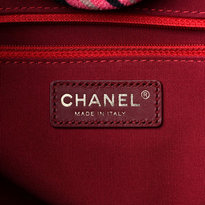 Chanel Velvet Calfskin Medium Deauville Tote Pink Multicolor 7 of 10