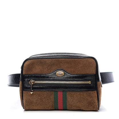 Gucci Suede Small Ophidia Belt Bag 85 34 Brown 1 of 9