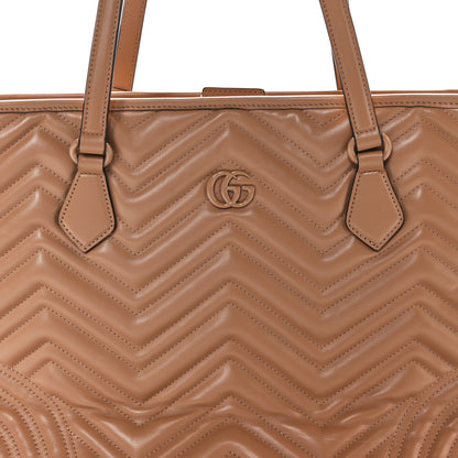 Gucci Calfskin Matelasse Monochrome GG Marmont Large Tote Camelia 8 of 10