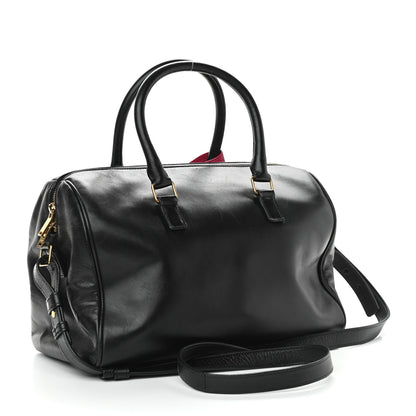Saint Laurent Smooth Calfskin Bi-Color Duffle 6 Fuchsia Black 3 of 16