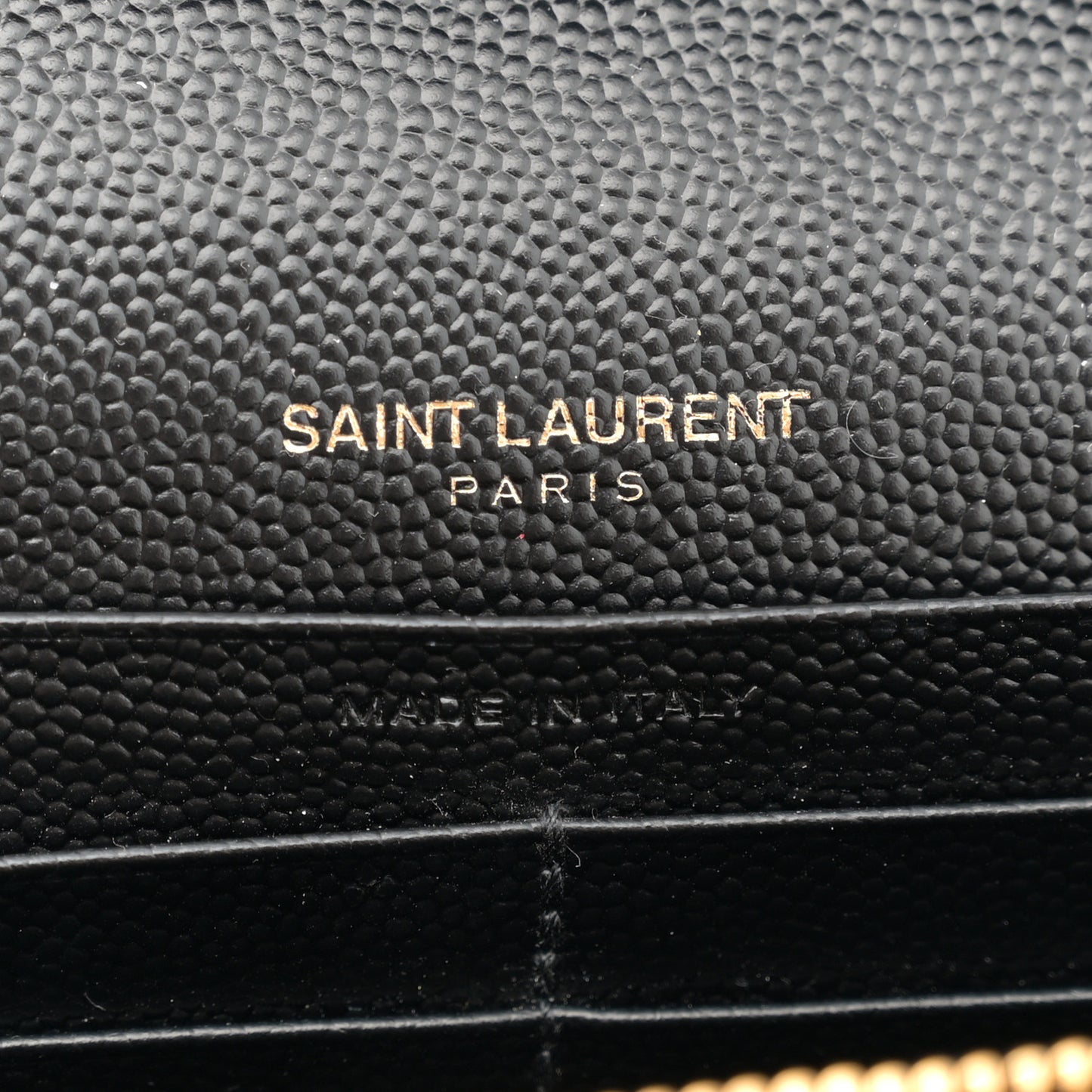 Grain De Poudre Matelasse Chevron Monogram Chain Wallet Black