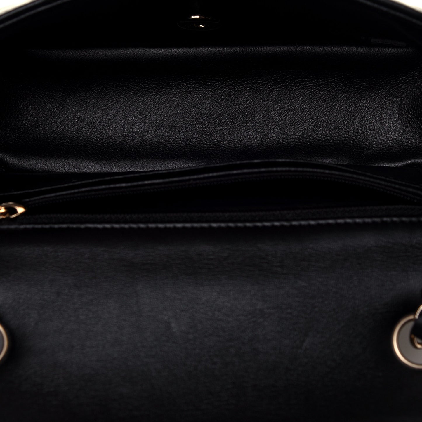 Lambskin Quilted Mini Rectangular Flap Black