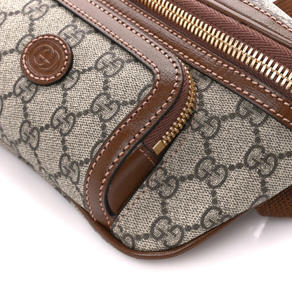 Gucci GG Supreme Monogram Textured Calfskin Retro Interlocking G Belt Bag Beige Ebony Brown Sugar 12 of 12