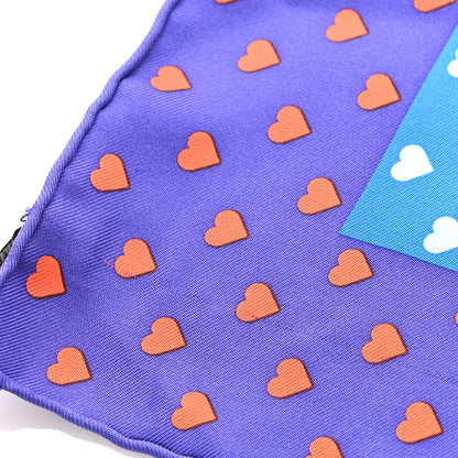 Hermes Silk Brides De Gala Love Pocket Square Violet 6 of 6