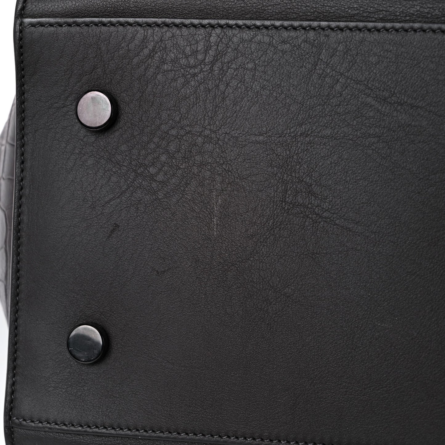 Calfskin Crocodile Embossed Small Monogram Downtown Cabas Earth
