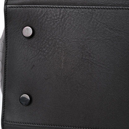 Saint Laurent Calfskin Crocodile Embossed Small Monogram Downtown Cabas Earth 13 of 20