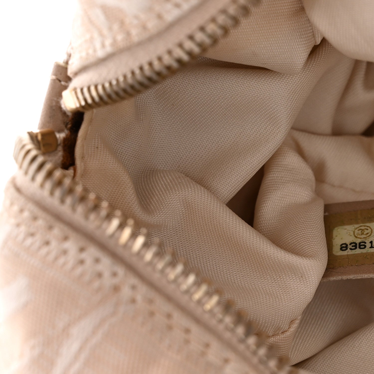 Chanel Nylon Travel Bowler Beige 7 of 11