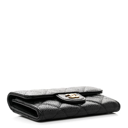Chanel Caviar Quilted Flap Card Holder Wallet Black 3 of 8