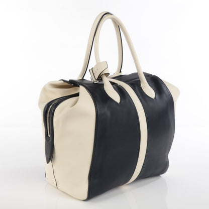 Louis Vuitton Calfskin Suship North South Speedy Navy White 3 of 8
