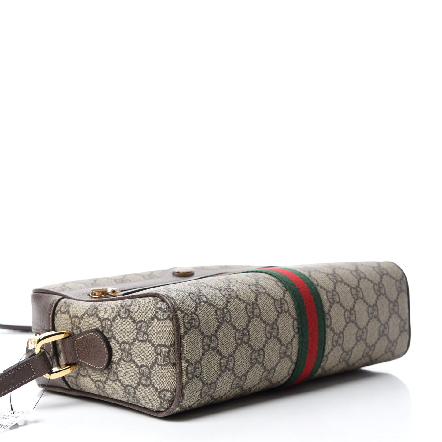 GG Supreme Monogram Web Small Ophidia Shoulder Bag Brown