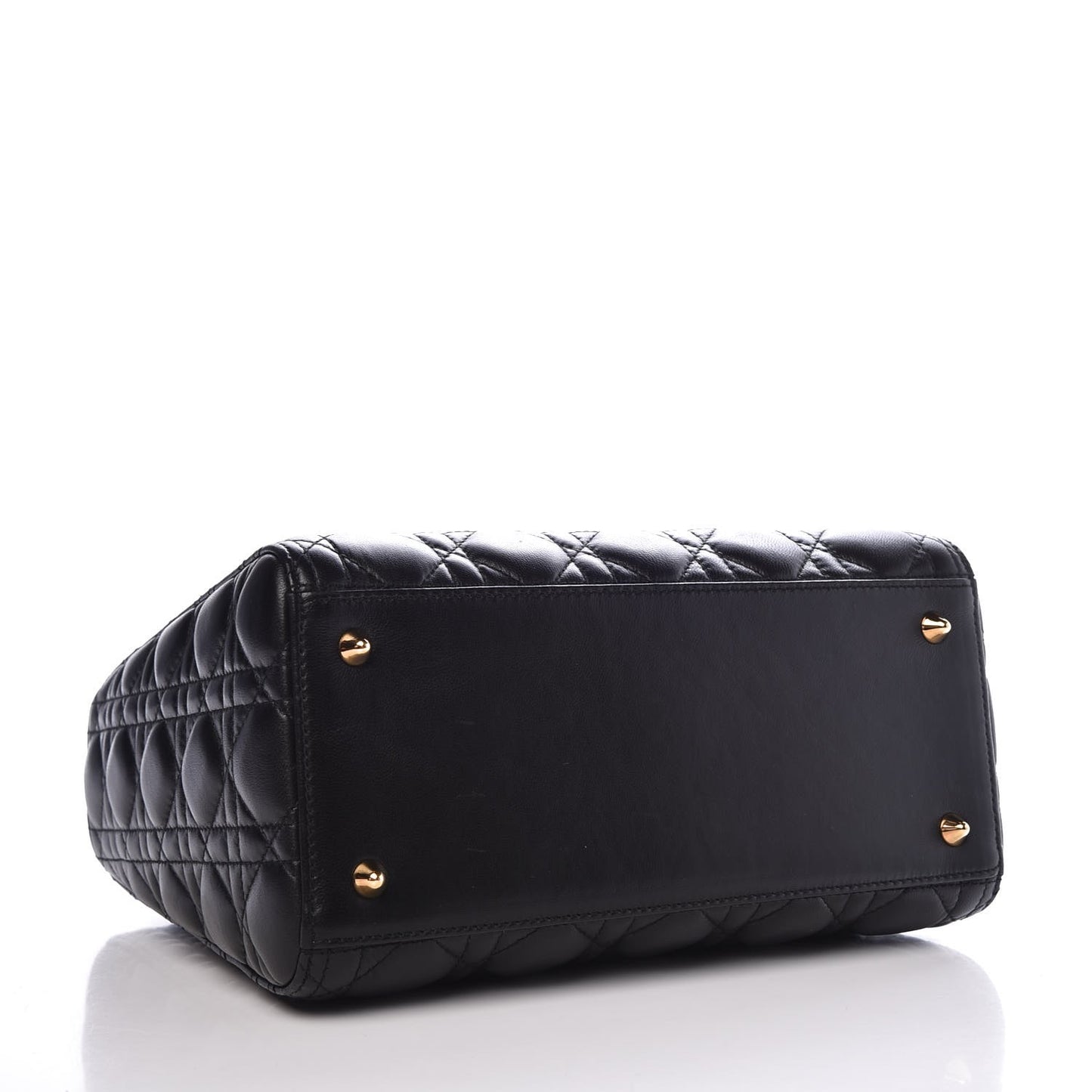 Lambskin Cannage Medium Lady Dior Black