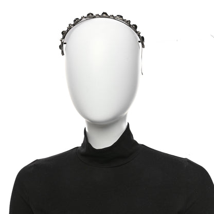 Chanel Ruthenium Pearl Beaded CC Headband 2 of 4