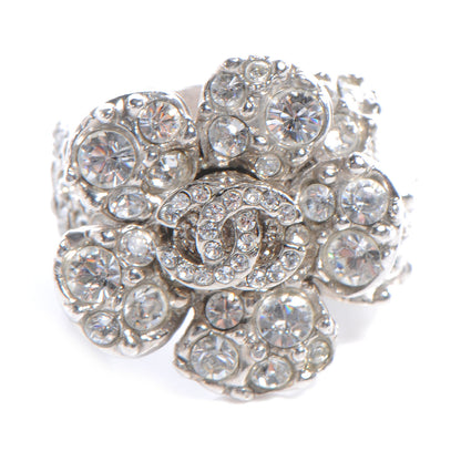 Chanel Swarovski Crystal Camellia Ring Size 7 1 of 5