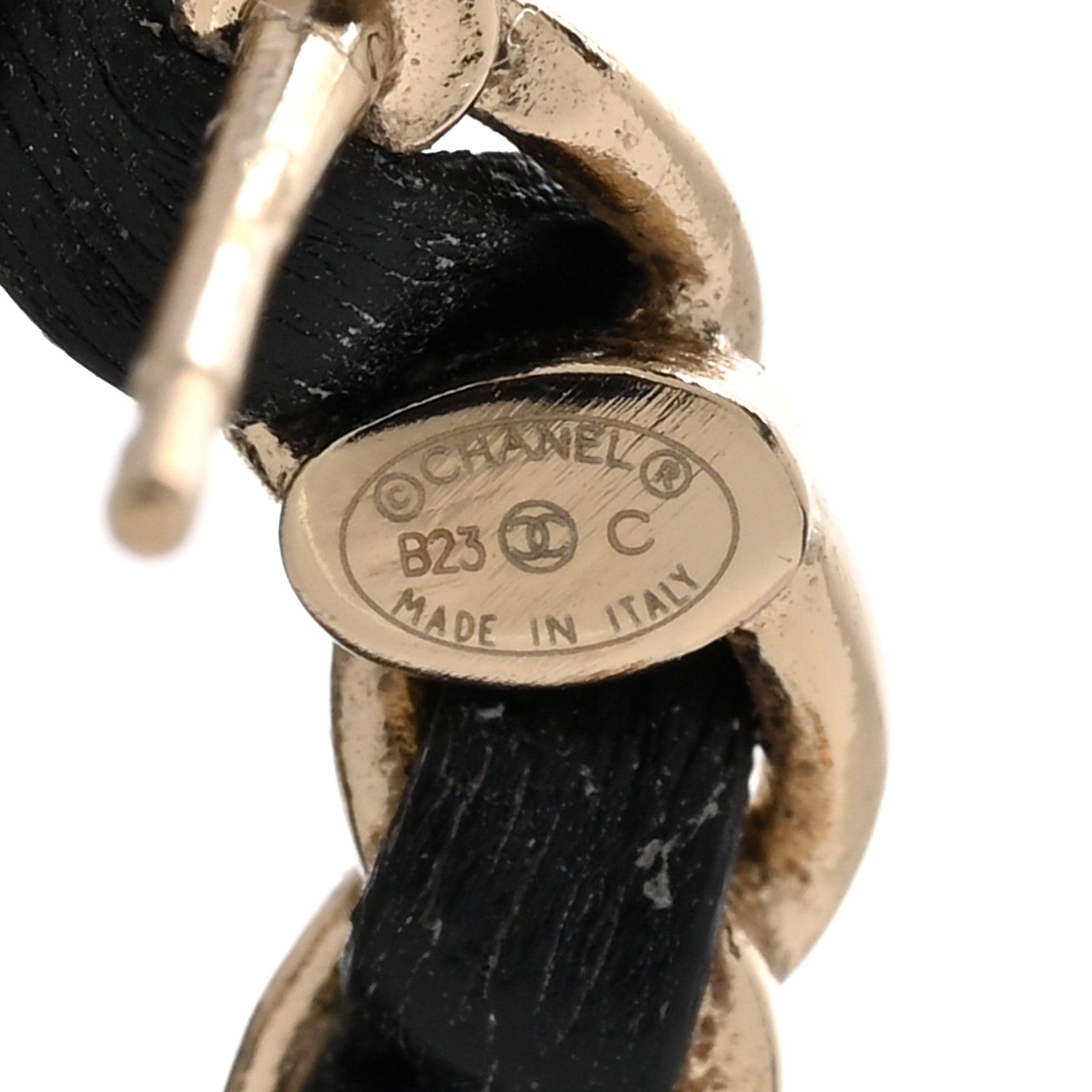 Chanel Metal Resin Lambskin Quilted CC Turnlock Chain Flap Bag Earrings Black Gold 4 of 5