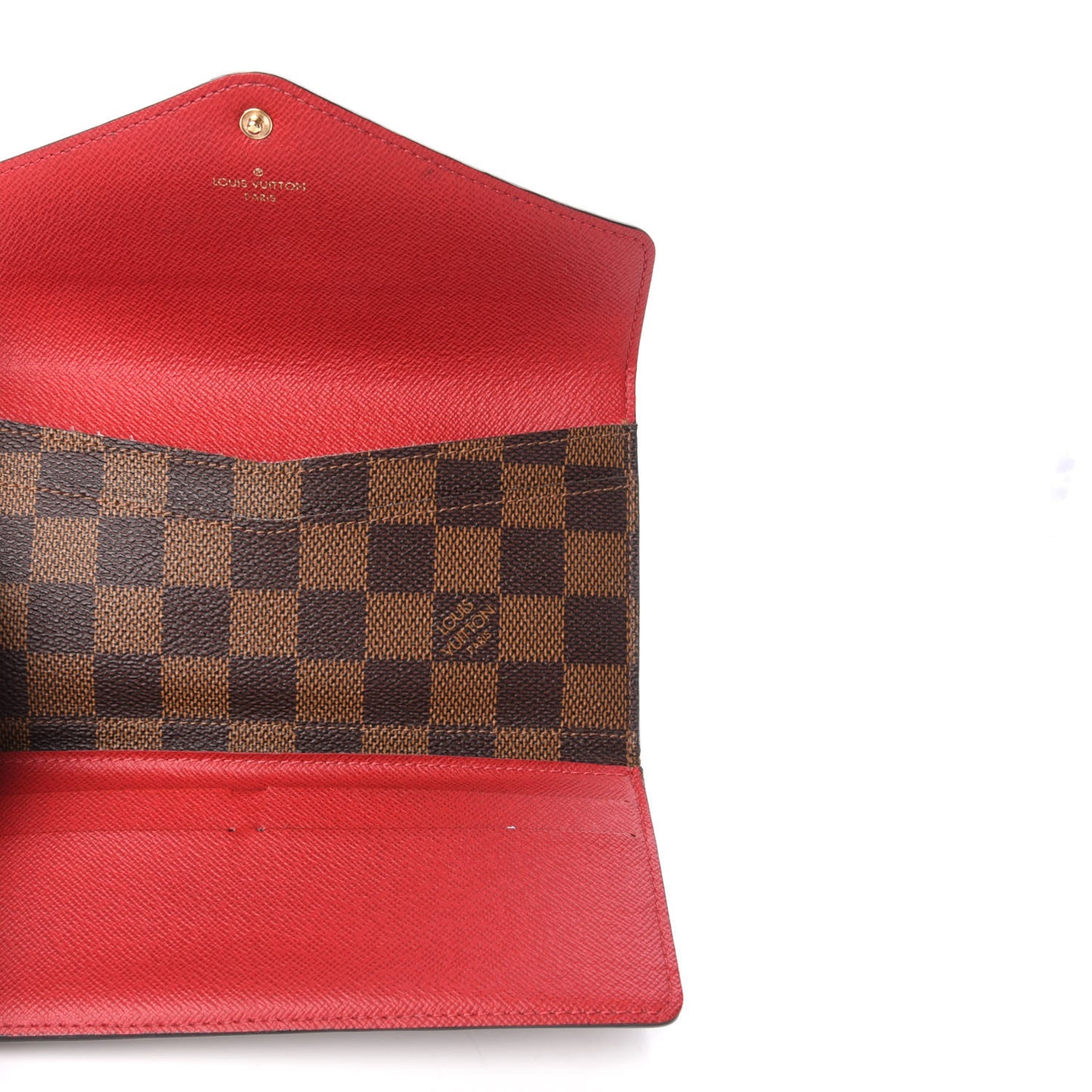 Damier Ebene Josephine Wallet Red
