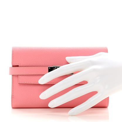 Hermes Epsom Medium Kelly Wallet Rose Confetti 2 of 8