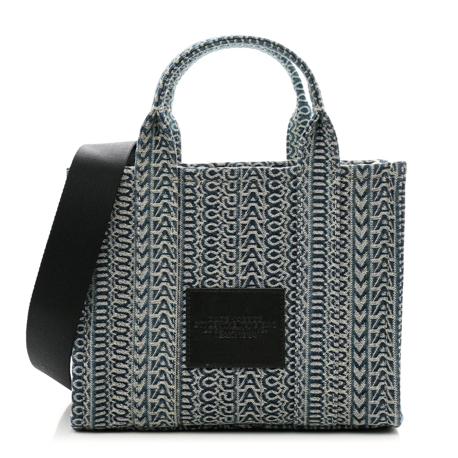 Marc Jacobs Cotton Washed Monogram Denim Medium Tote Bag 1 of 10