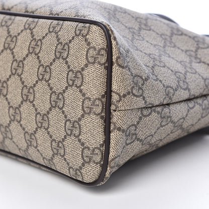 Gucci GG Supreme Monogram Small Zippered Tote Dark Brown 11 of 12