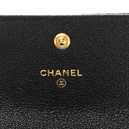 Chanel Caviar Quilted Boy Flap Card Holder Wallet Black 6 of 8