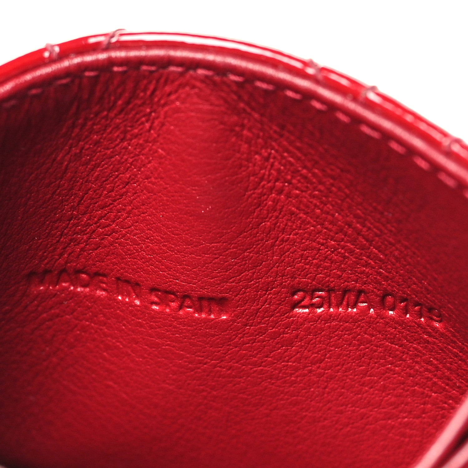 Christian Dior Patent Cannage Lady Dior 5-Gusset Card Holder Scarlet 7 of 11