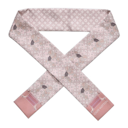 Louis Vuitton Silk Monogram Poodle Animalle Bandeau Rose Pale 1 of 5