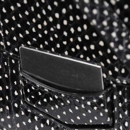 Celine Polka Dot Watersnake Small Trotteur Black White 7 of 7