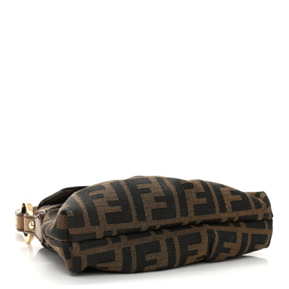Fendi Zucca Laminated Vachetta Mini Chef Shoulder Bag Tobacco Bronzo 4 of 10