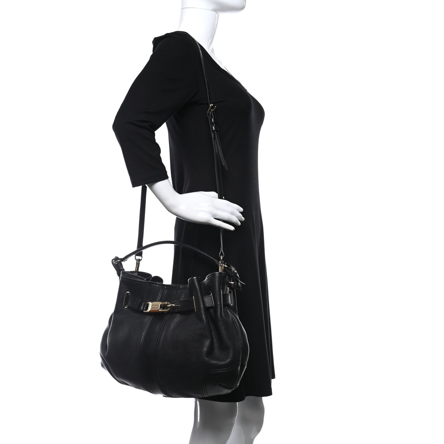 Grainy Calfskin Willenmore Hobo Black