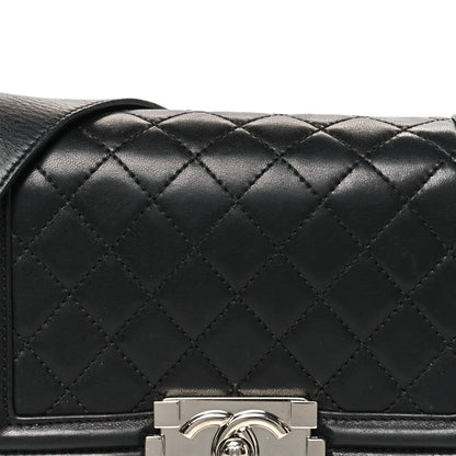 Chanel Lambskin Galuchat Stingray Small Boy Crossbody Flap Black 8 of 11