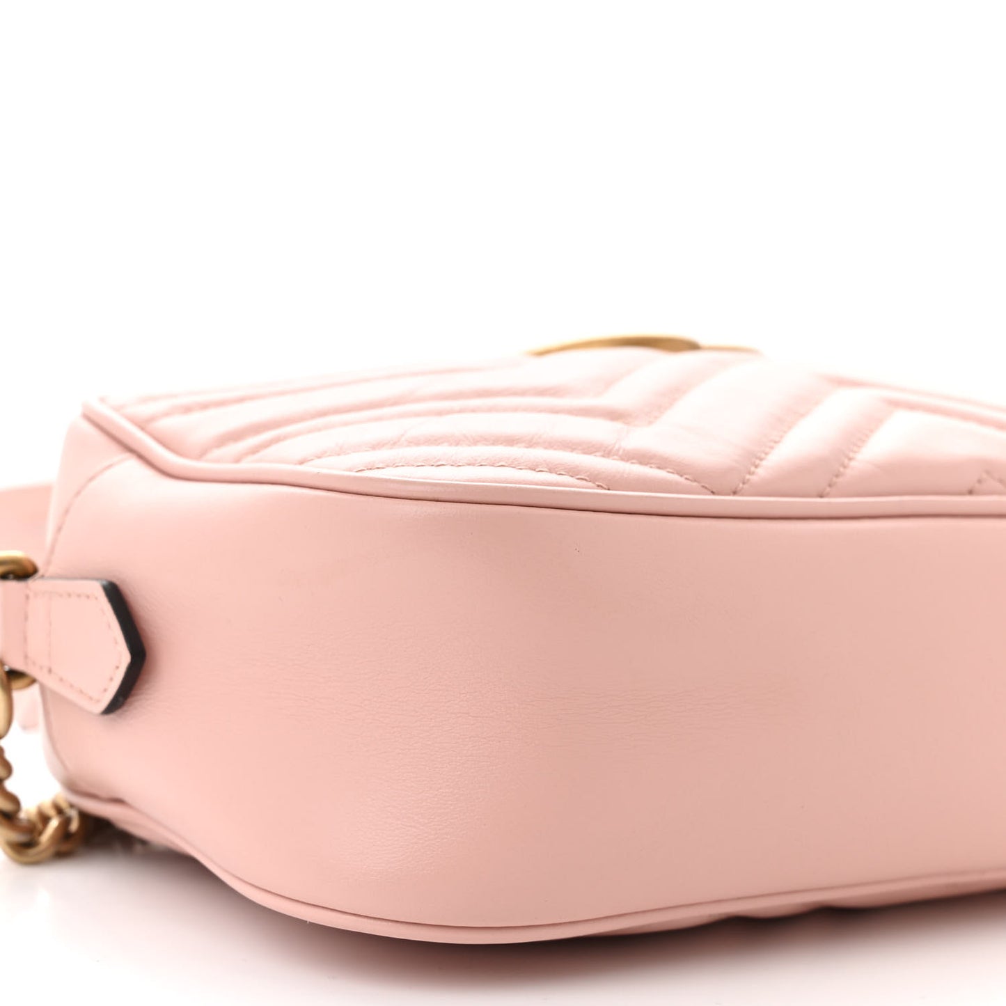 Calfskin Matelasse Small GG Marmont Chain Shoulder Bag Perfect Pink