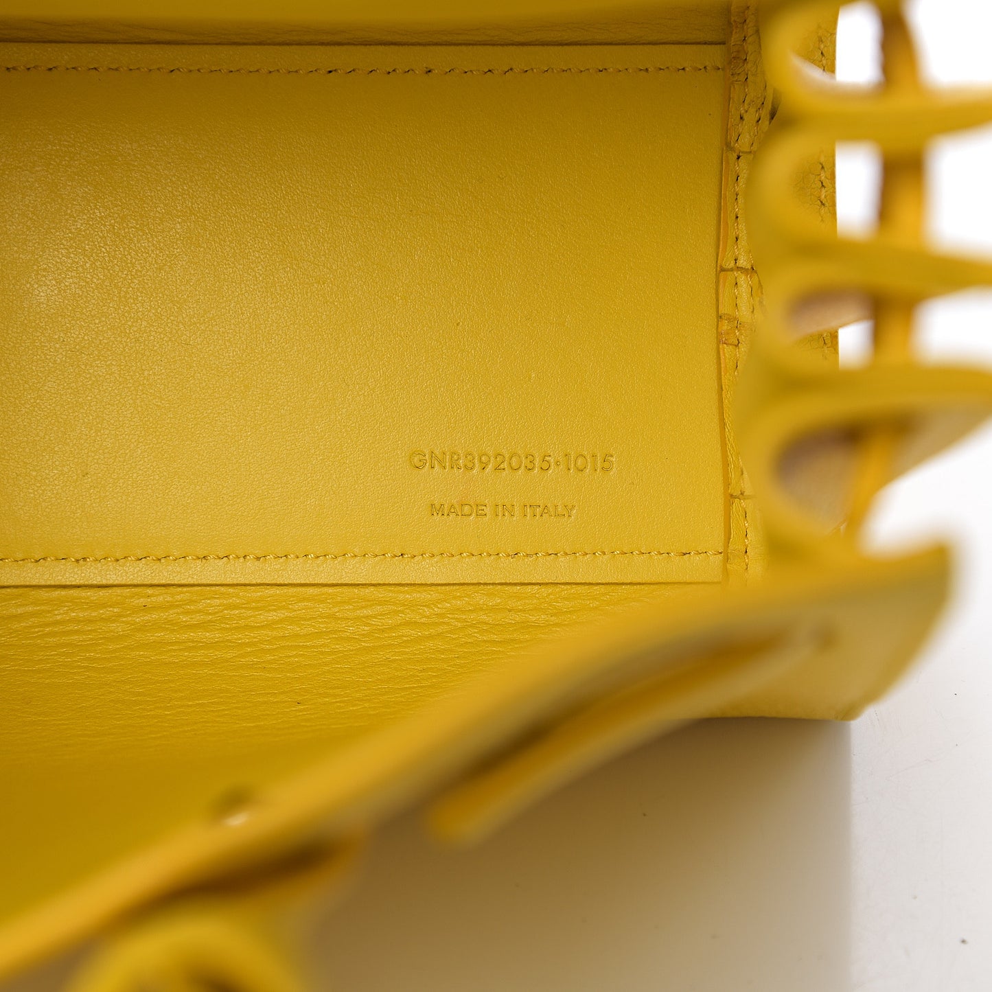 Grained Calfskin Nano Sac De Jour Jaune