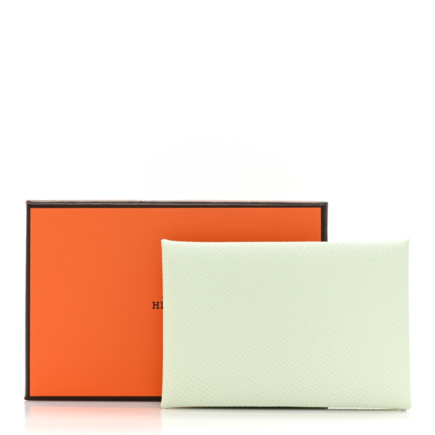 Hermes Epsom Calvi Card Case Vert Fizz 11 of 11