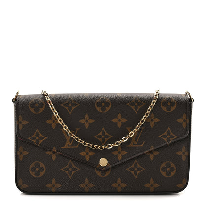 Louis Vuitton Monogram Pochette Felicie Chain Wallet Fuchsia 1 of 13