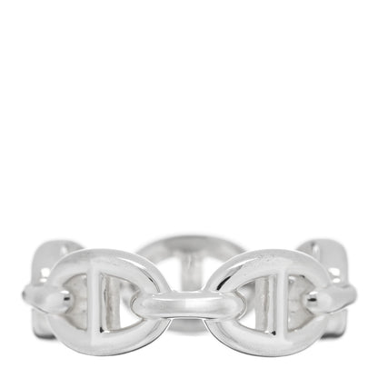 Hermes Sterling Silver PM Chaine d'Ancre Enchainee Band Ring 54 7 3 of 5