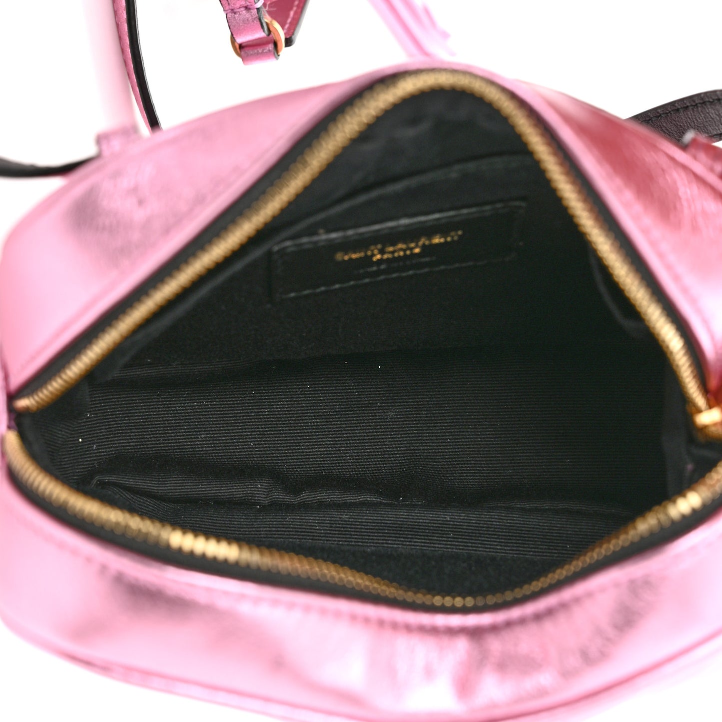 Metallic Calfskin Matelasse Monogram Lou Belt Bag Vegas Pink