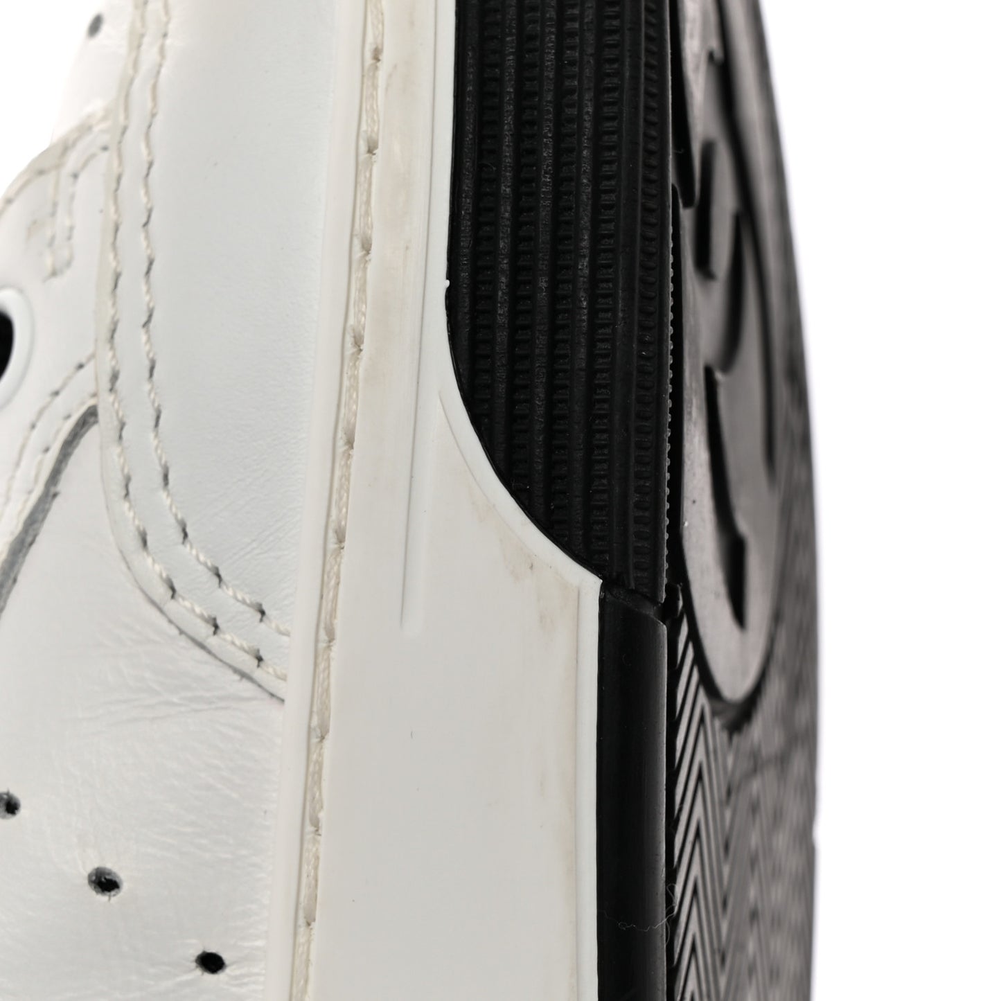 Calfskin Womens Logo Sneakers 39 Black White